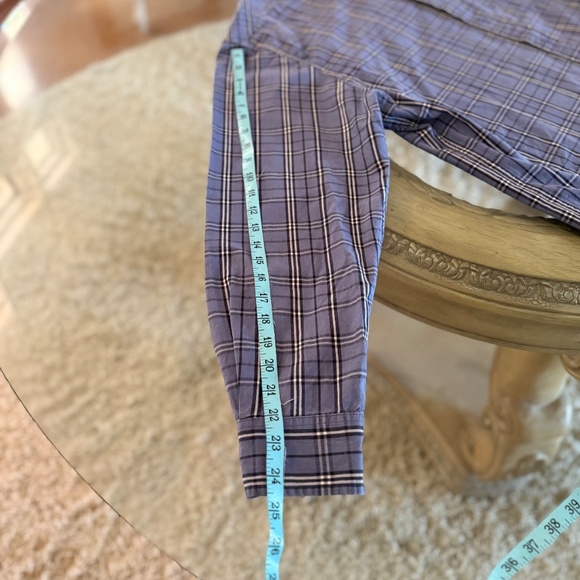 Timberland Men's Large Blue Plaid Check Long Sleeve Shirt Regular Fit Casual - Picture 9 of 10